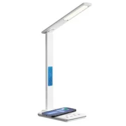 Xpower Wdl6 6 In1 15W Wireless Charging Led Desk Lamp With Multifunctional Alarm Clock - White